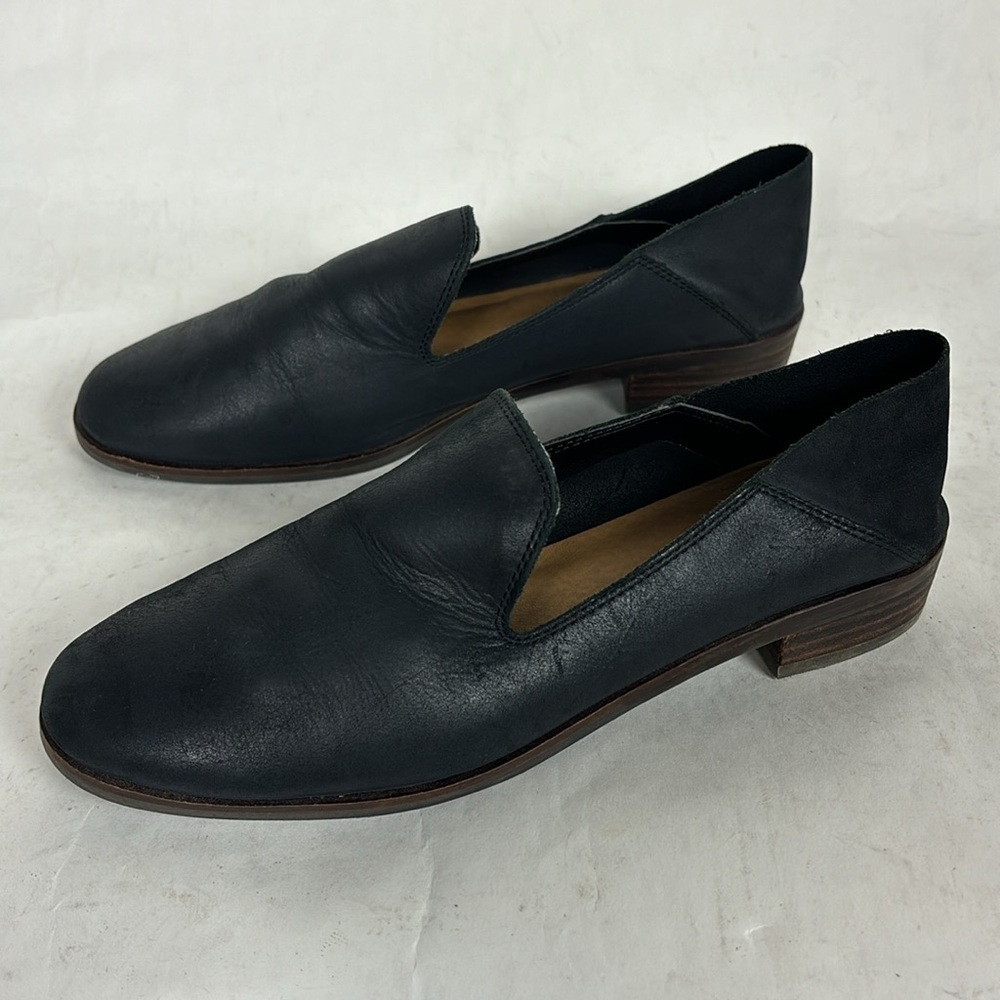 Lucky Brand Womens Cahill Flats Loafers Slip On Black Leather - Picture 15 of 15